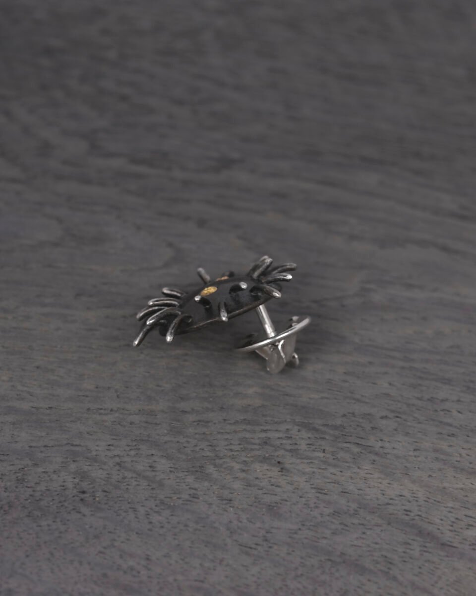Silver Pin "Trickster" with Yellow Sapphires - Image 5