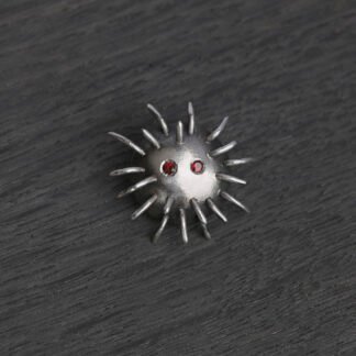 Silver Pin "Kratt" with Garnets