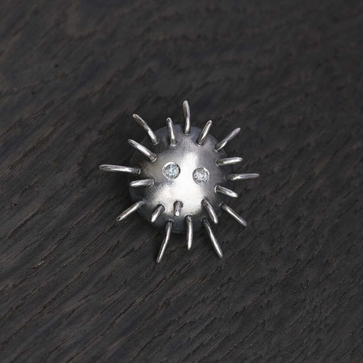 Silver Pin "Trickster" with Zircons - Image 2