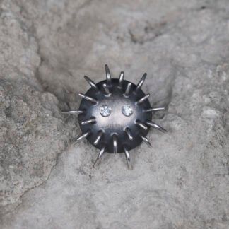 Silver Pin "Kratt" with Zircons