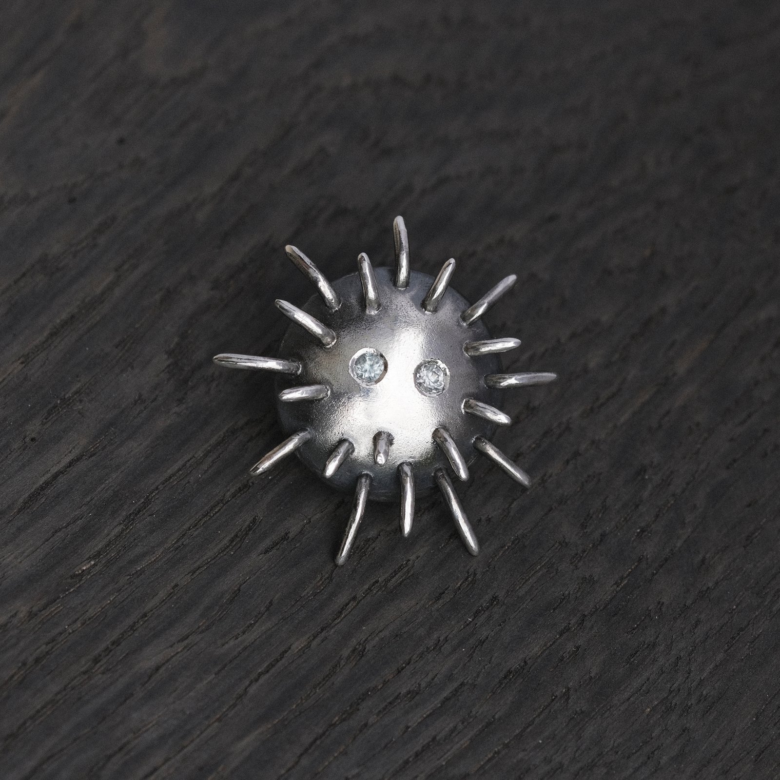 Silver Pin "Trickster" with Zircons - Image 2