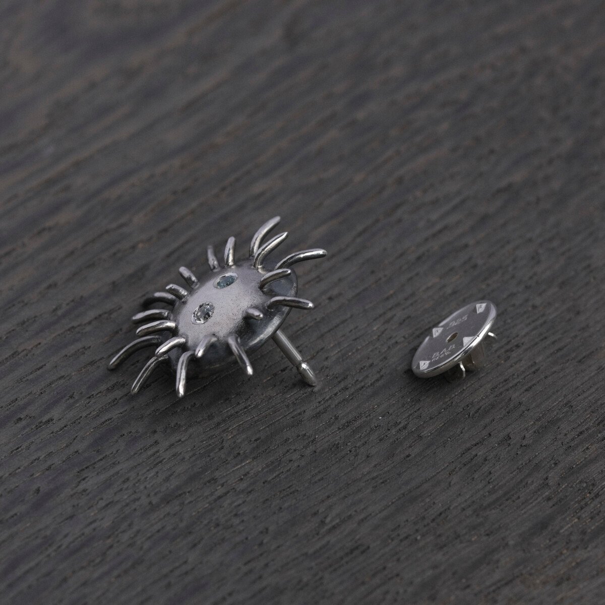 Silver Pin "Trickster" with Zircons - Image 3