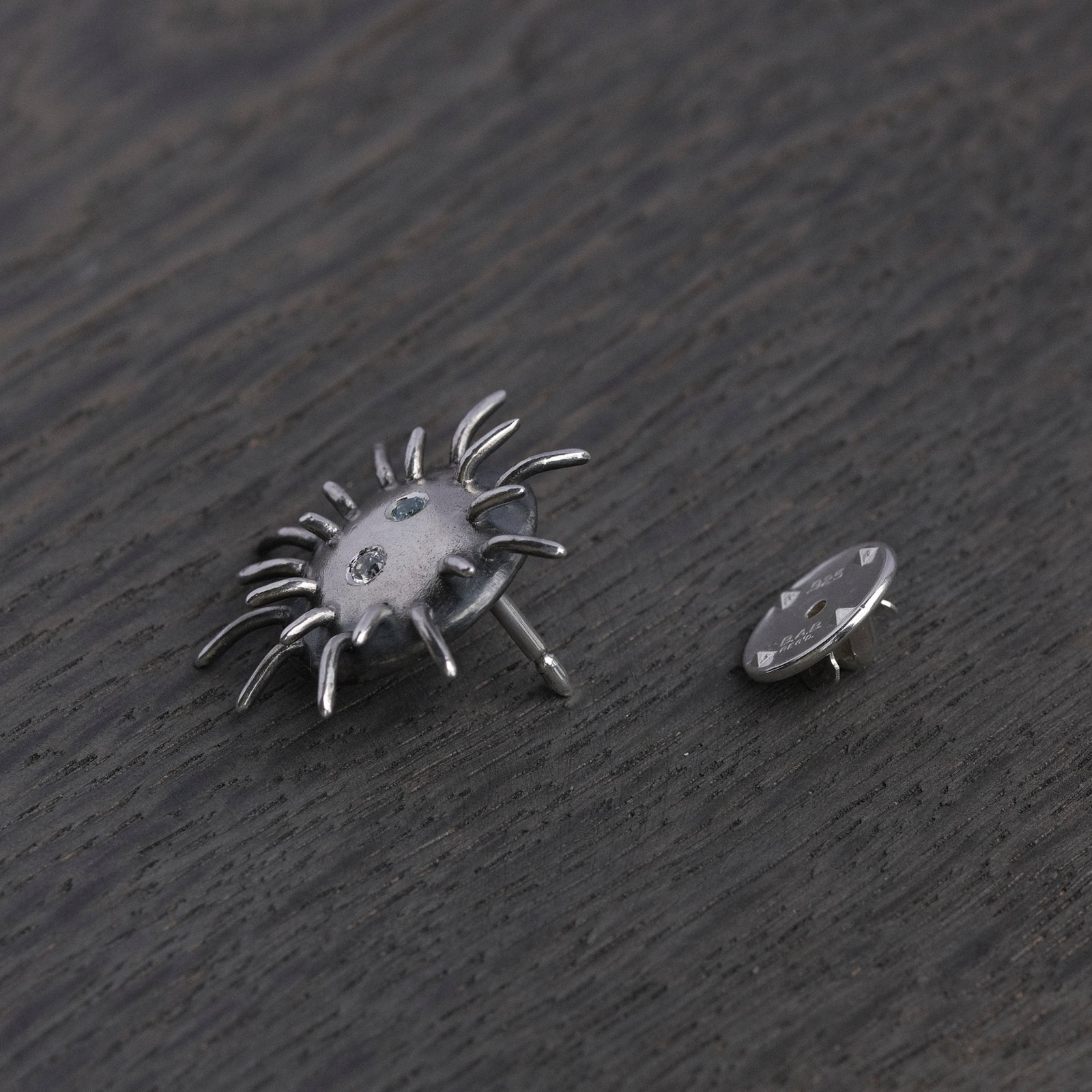 Silver Pin "Trickster" with Zircons - Image 3
