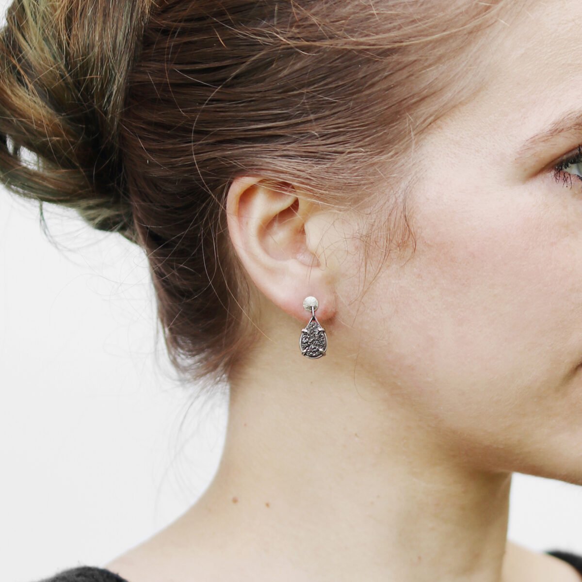 Silver Earrings "Druzy Drops" - Image 3