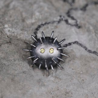 Silver Necklace "Kratt" with Yellow Sapphires