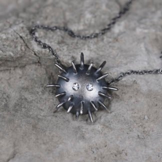 Silver Necklace "Kratt" with Zircons