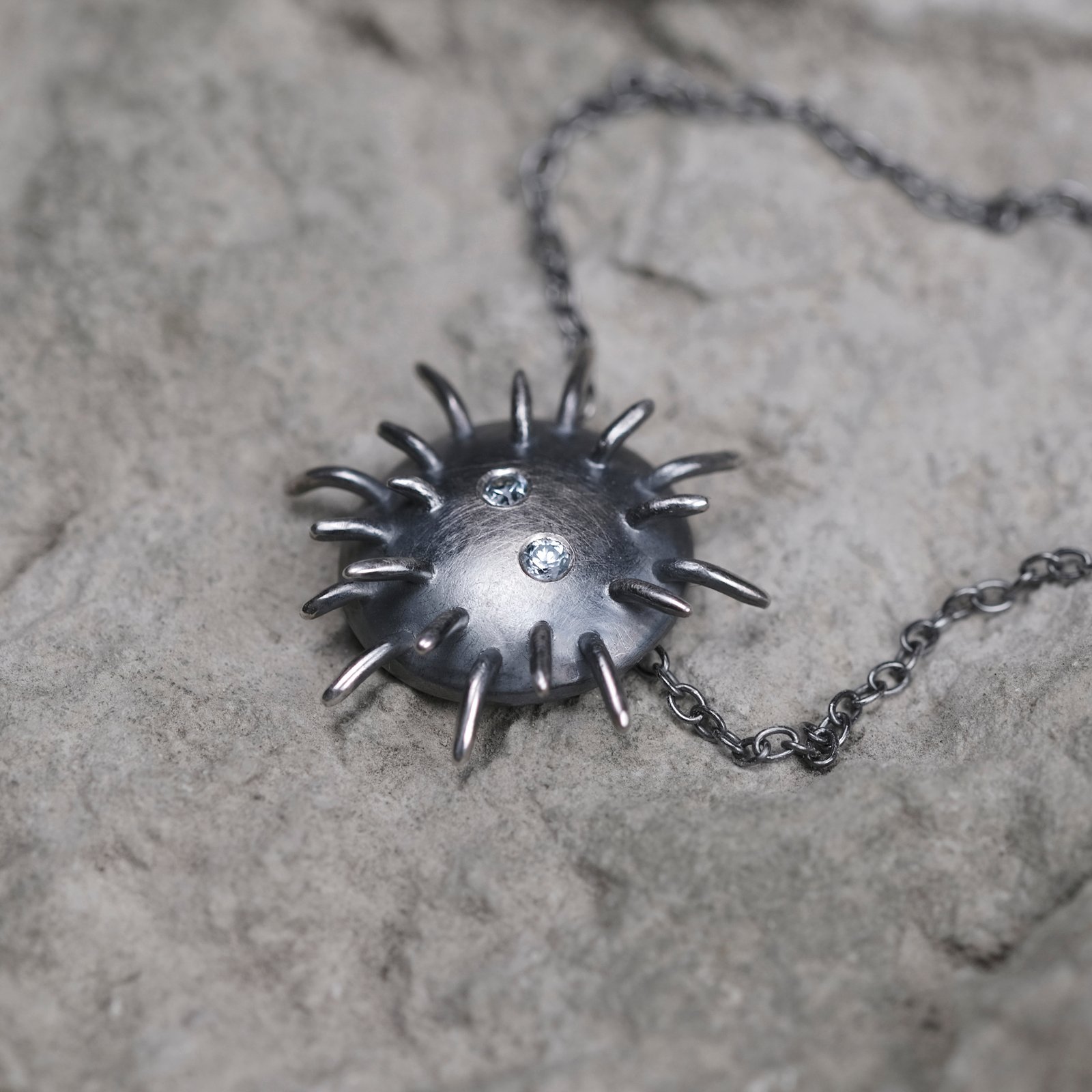 Silver Necklace "Kratt" with Zircons - Image 2