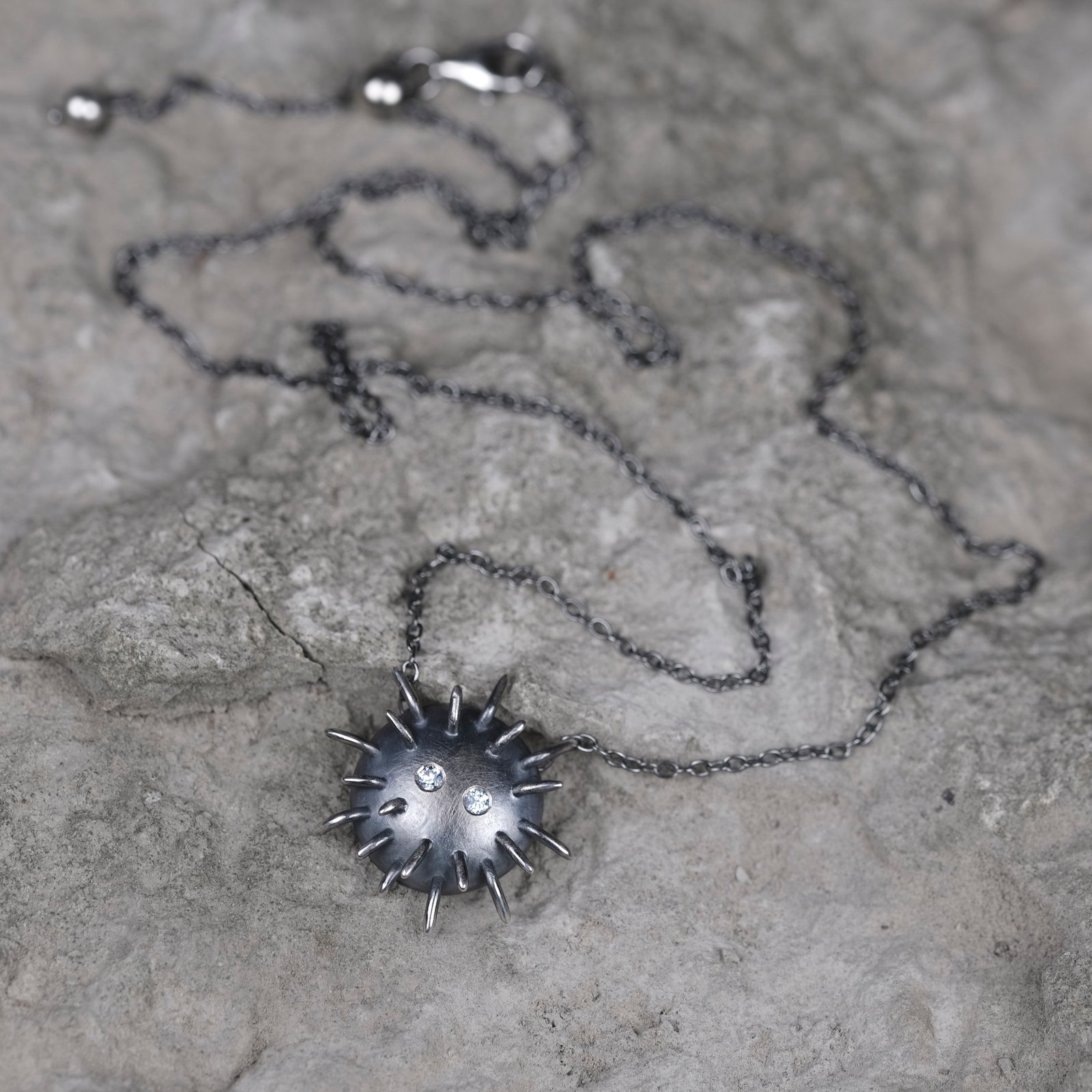Silver Necklace "Kratt" with Zircons - Image 3